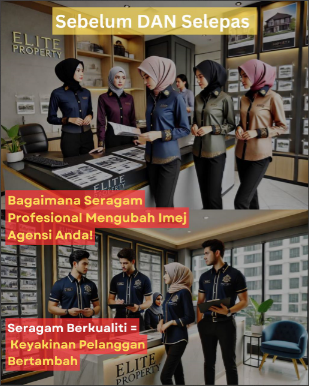 Tempah baju seragam staf agensi hartanah premium